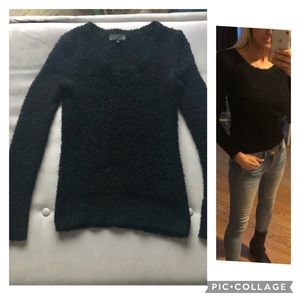 Almost Famous Fuzzy Black Sweater